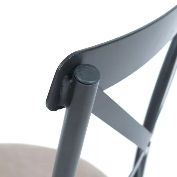 Karson Adjustable Height X Barstool Light Bronze - Holli Furniture: Swivel, Upholstered, Metal Frame