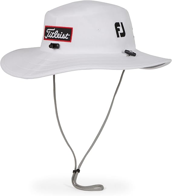 Titleist Men's Standard Tour Aussie Golf Hat, White/Black, One Size