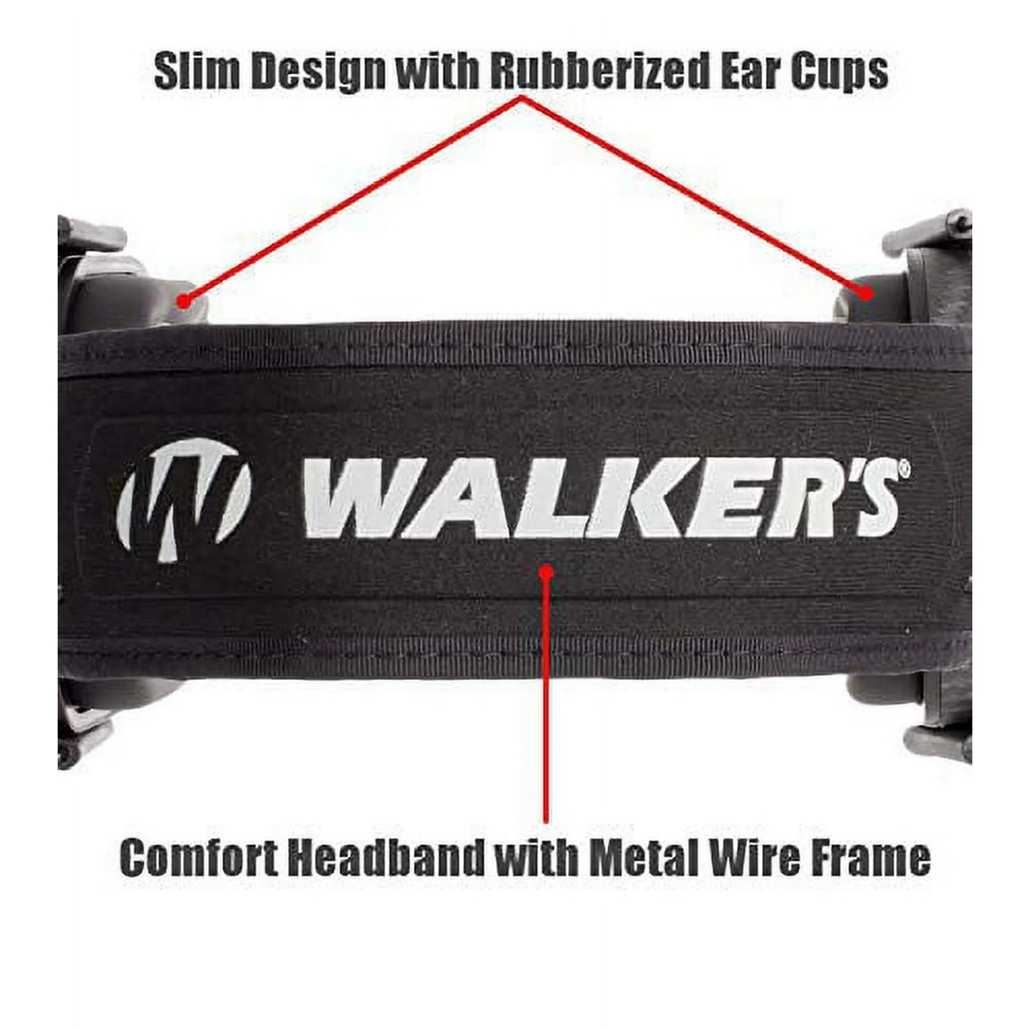 Walker's Razor Slim Passive Earmuff - Ultra Low-Profile Earcups - Flat Dark Earth (GWP-RSMPAS-FDE)