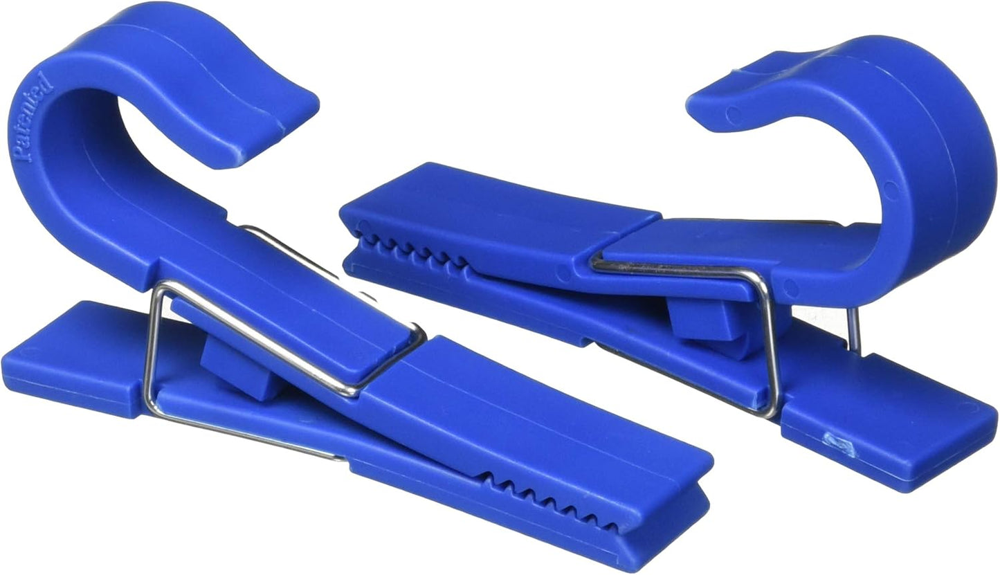 T-H Marine Aqua Utility Clip – Boat Accessory Clip for Holding Tools, Ropes, Hoses & Gear – Strong Grip, Corrosion-Resistant – 2 Pack, Blue