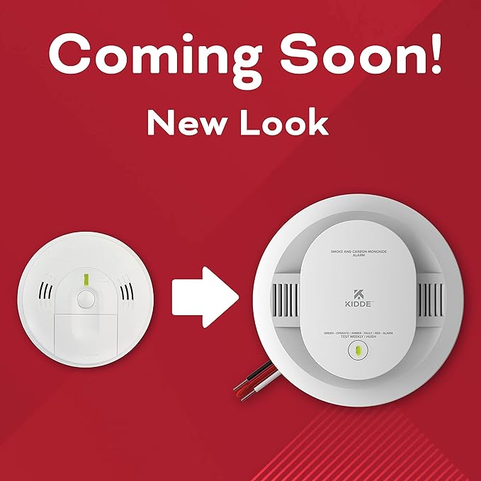Kidde Hardwired Smoke & Carbon Monoxide Detector, AA Battery Backup Smoke Alarm, Interconnectable, LED Warning Light Indicators, 2 Pack