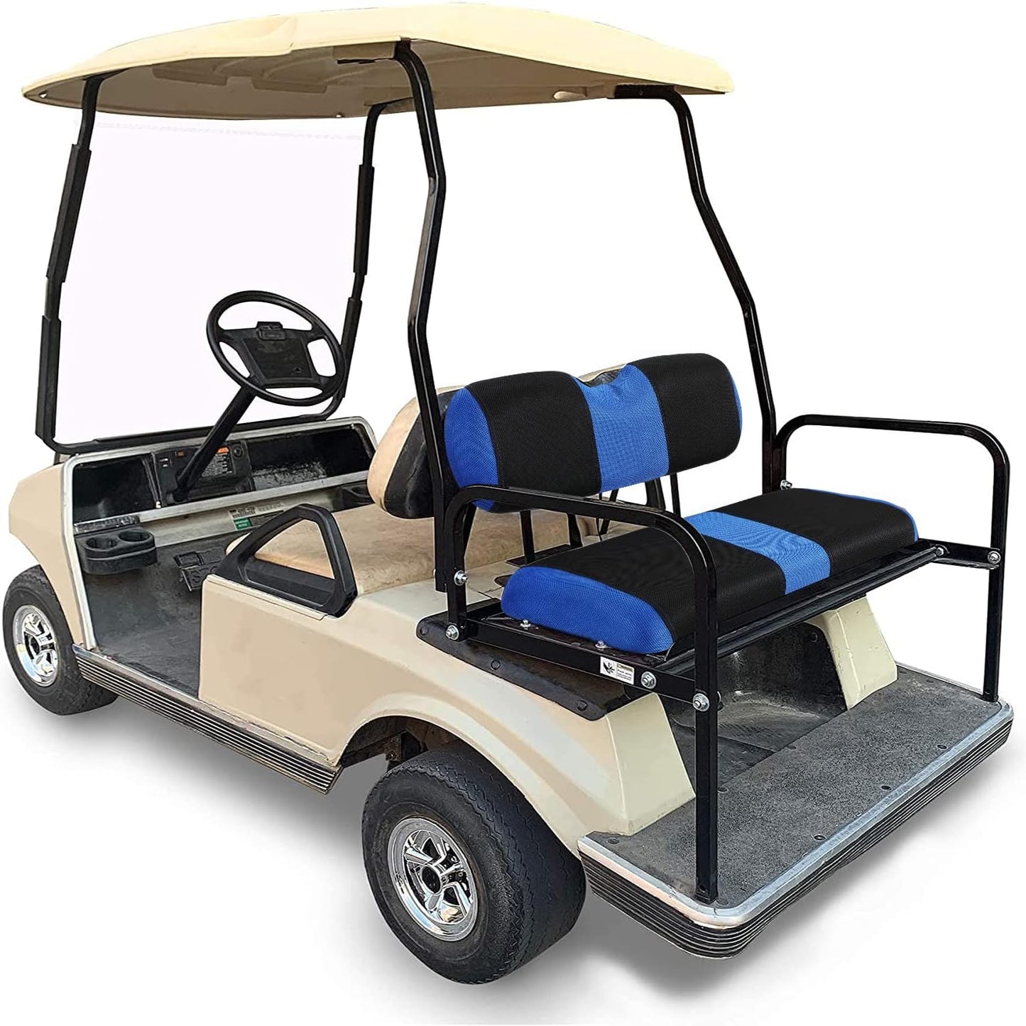 YUWEIDG0769 4 Passenger Golf Cart Seat Covers Fit for EZGO TXT OEM Ordinary Seat Cushion, EZGO TXT Front and Back seat Cover, Washable Golf Cart Seat Covers for EZGO