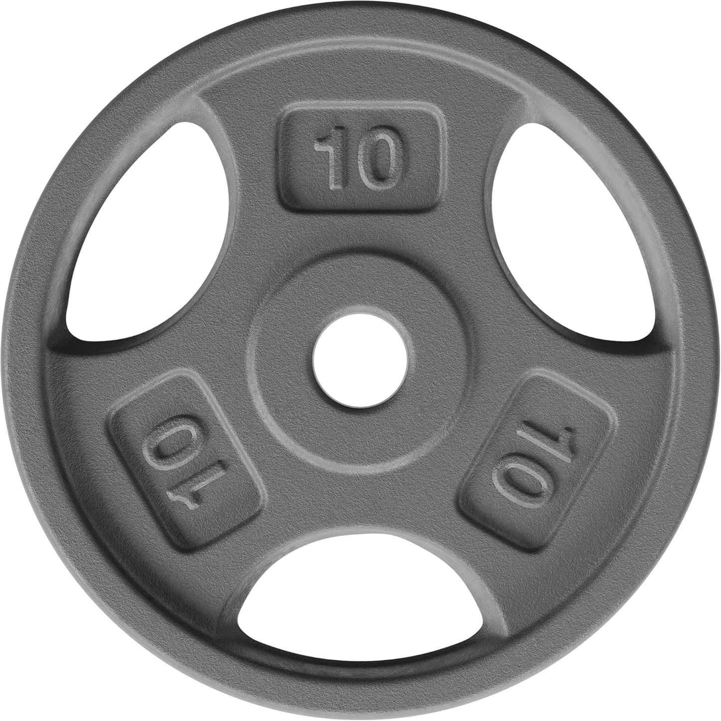 Yes4All 1 Inch Grip Cast Iron Weight Plates for Dumbbells – Standard Weight Plates - 10lb - Single