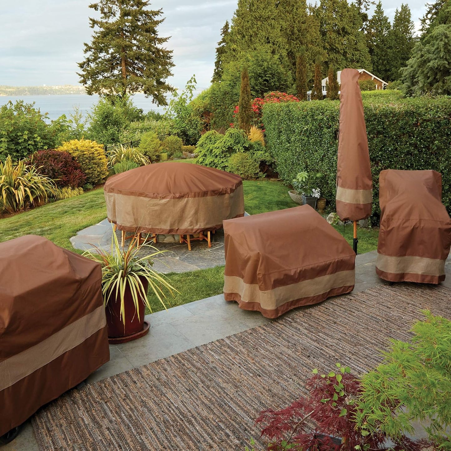 Duck Covers Soteria Waterproof 80 Inch Patio Chaise Lounge Chair Cover, Patio Furniture Covers