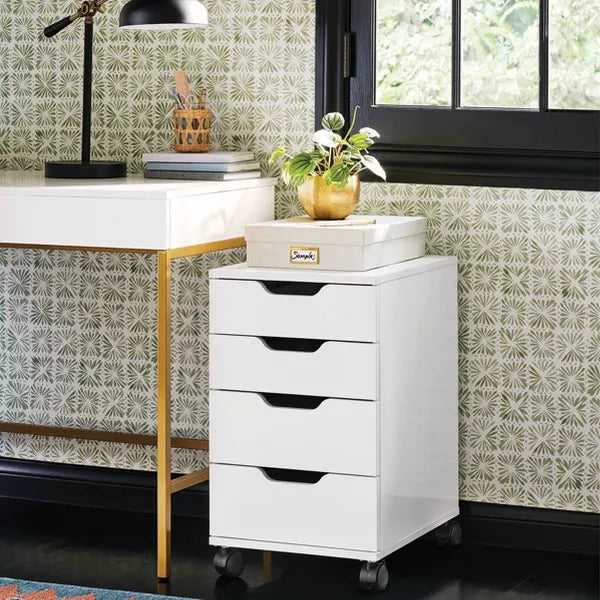 Loring Rolling Cabinet White - Threshold: Mobile Office Furniture Set with Drawers (Please be advised that sets may be missing pieces or otherwise incomplete.)