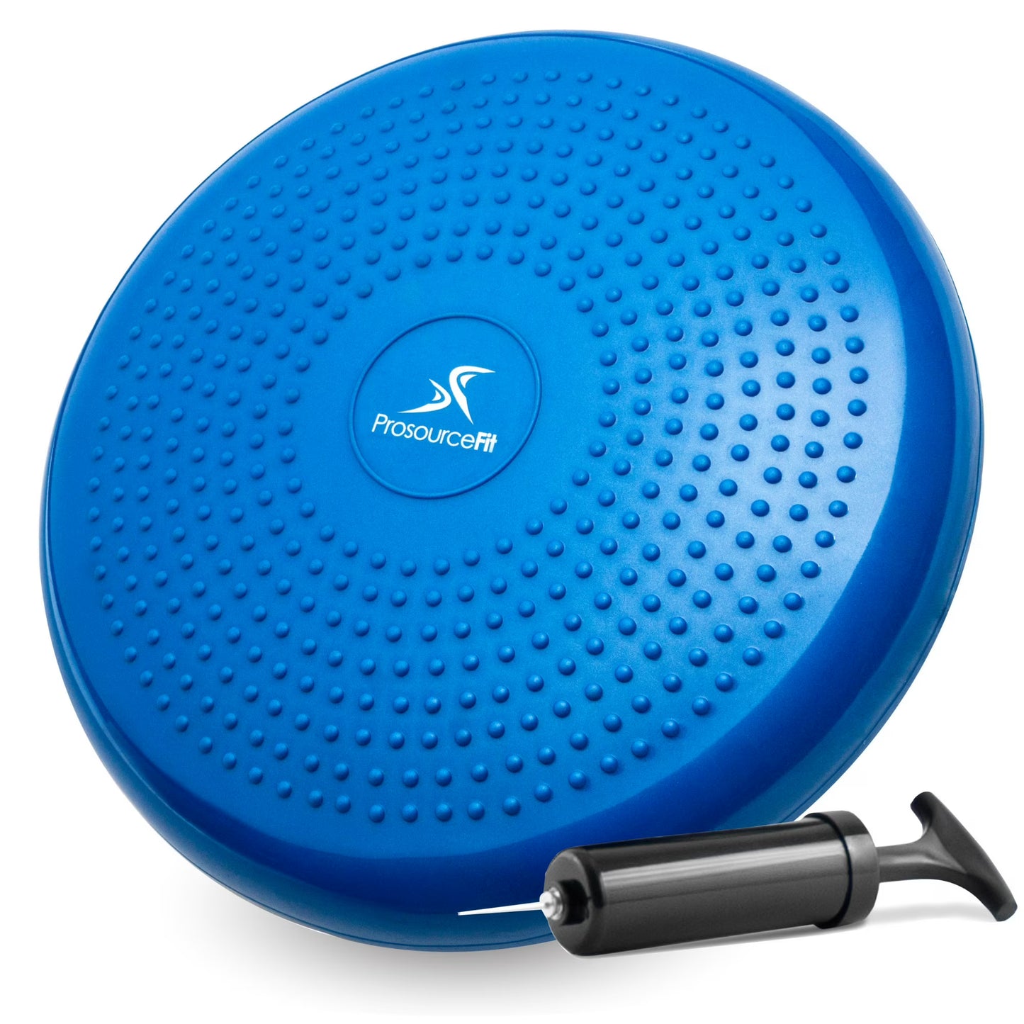 ProsourceFit Core Balance Disc Trainer, 14†Diameter with Pump for Improving Posture, Fitness, Stability, Blue