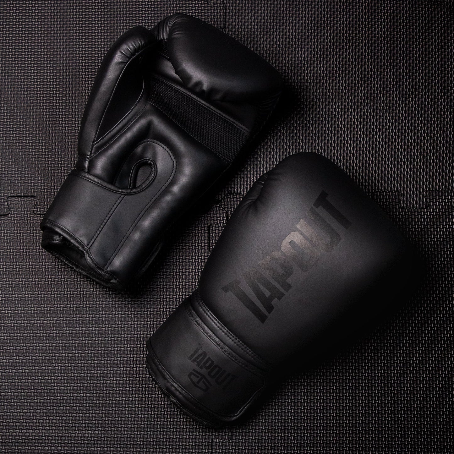 TAPOUT Boxing Gloves with Breathable Mesh Palm for Men and Women in Training, Muay Thai, Kickboxing, Sparring, and MMA (10 oz, Black)