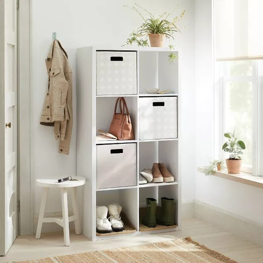 8-Cube Book Shelf White - Brightroom
