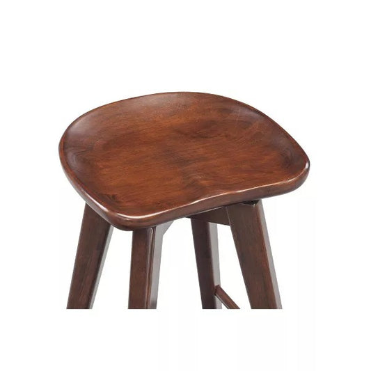 24" Bali Swivel Counter Height Barstool: Wood Frame, Backless - Boraam