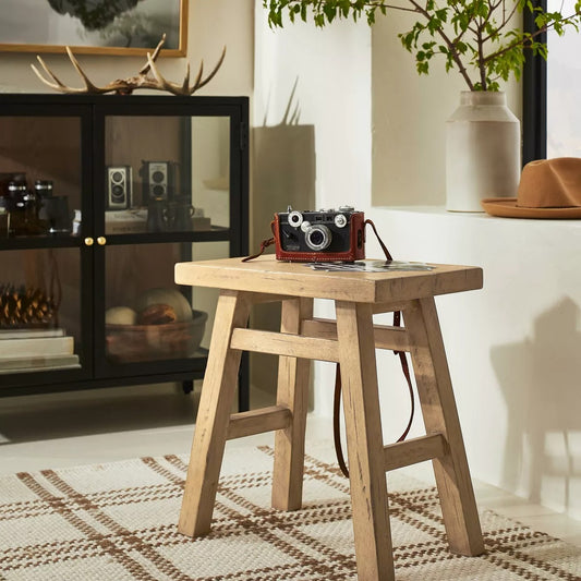 Thatcher Wood Stool Natural - Threshold designed with Studio McGee