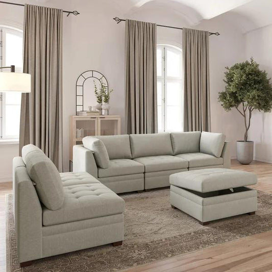 TISDALE 6PC SECT BEIGE