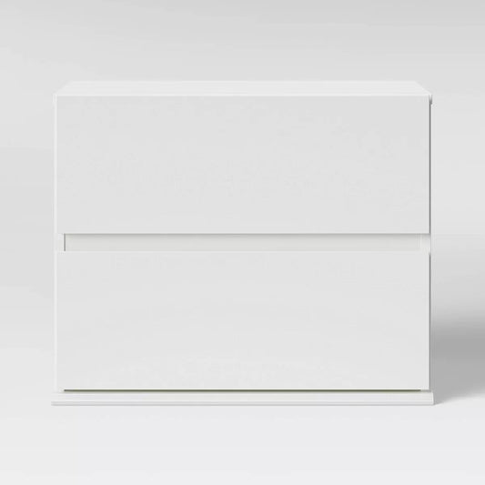 2 Drawer Modular Dorm Nightstand White - Room Essentials