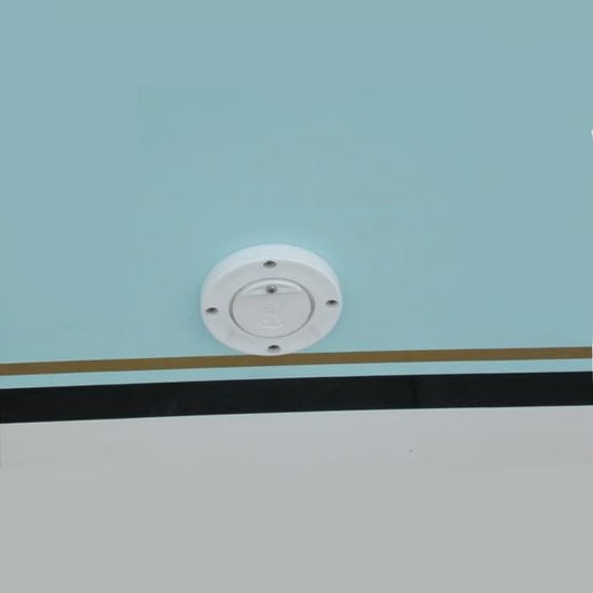 T-H Marine Premium Flush Mount Scupper Valve Assembly - Durable Thermo-Plastic Curl-Proof Design for Effective Marine Drainage, Mounts Over 1" to 1-1/4" Drain Tubes, Universal Compatibility - White