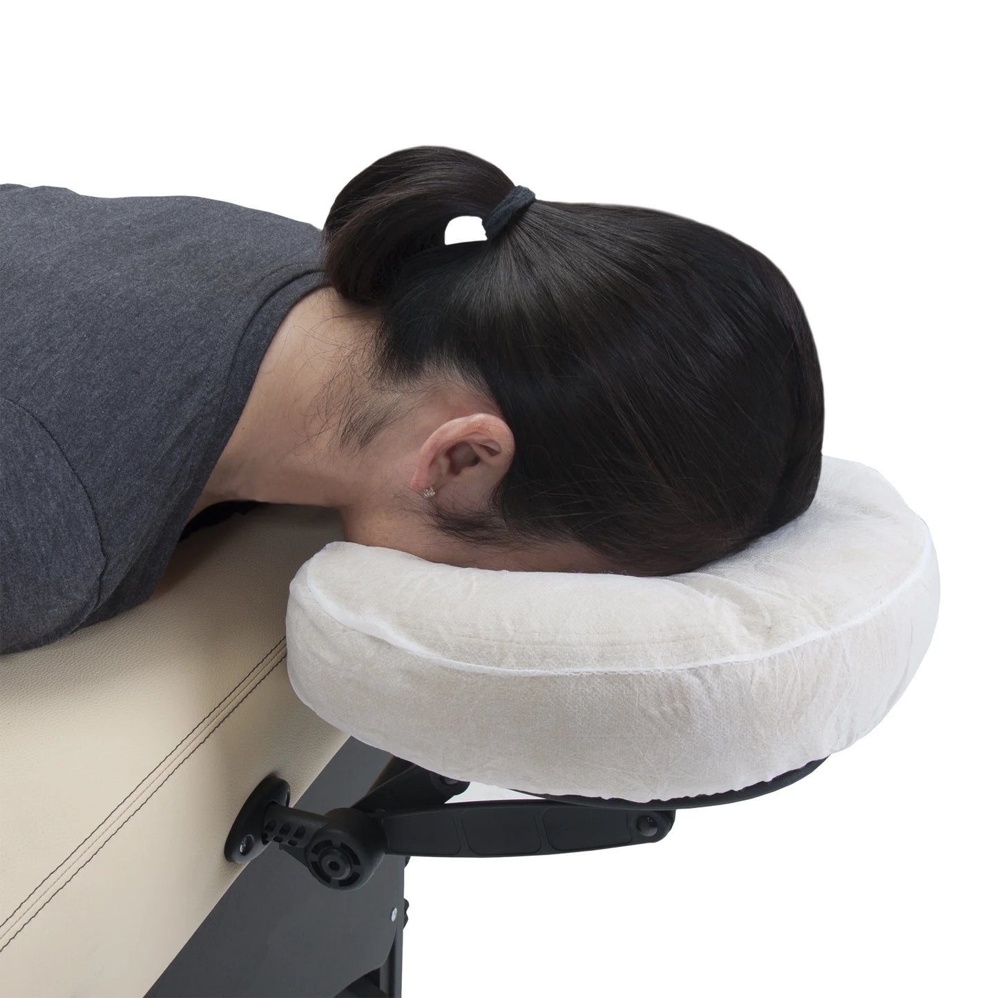 EARTHLITE Fitted Disposable Face Cradle Covers â€“ Medical-Grade, Soft, Non-Sticking Massage Headrest Covers for Massage Tables & Massage Chairs (50 count)