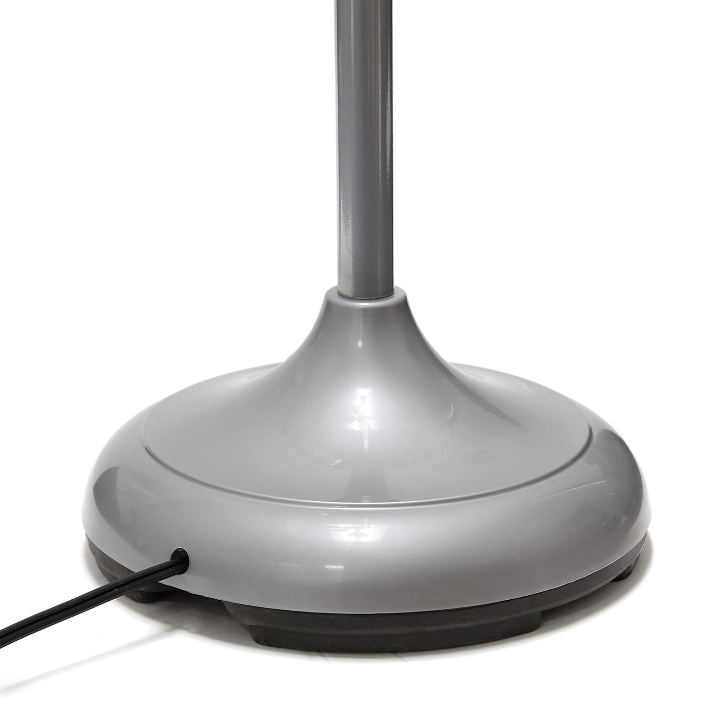 Simple Designs LF2006-SDM 67" Contemporary Multi Head Medusa 5 Light Adjustable Gooseneck Silver Floor Lamp with Primary Dark Multicolored Shades for Kids Bedroom Playroom Living Room Office
