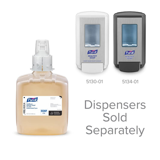 PURELL Brand HEALTHY SOAP Mild Foam, 1250 mL Hand Soap Refill for PURELL CS4 Manual Dispenser (Pack of 4) - 5174-04 - Manufactured by GOJO, Inc.