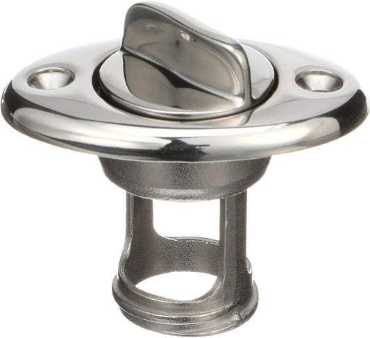 Seachoice Stainless Steel Marine Boat Garboard Drain & Plug, Polished Finish