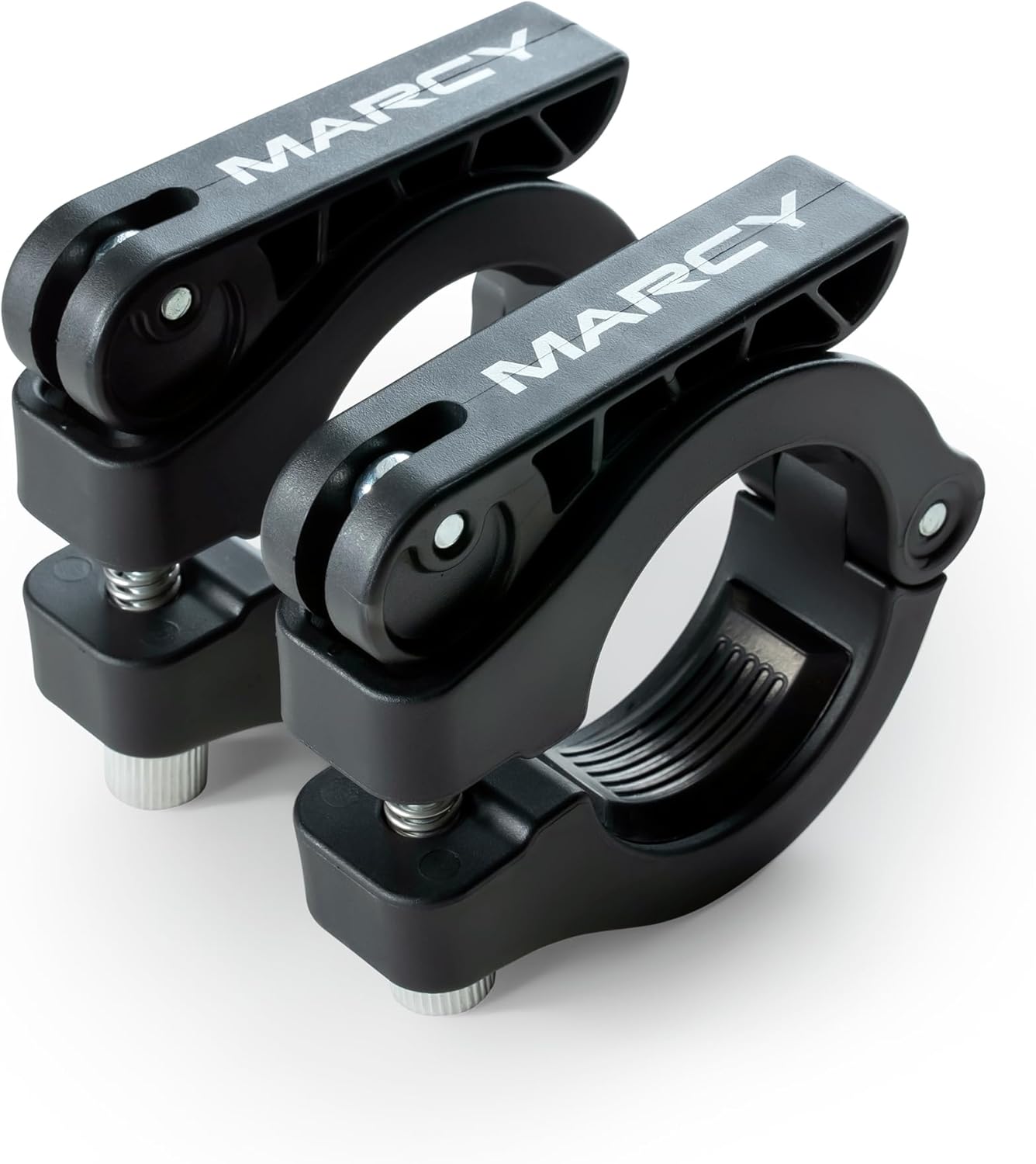 Marcy Adjustable Nylon Resin Olympic (2-inch) Barbell Lock Collar Clips with Quick Release Latch for Weight Training & Fitness Training, Black, OBC-8BK