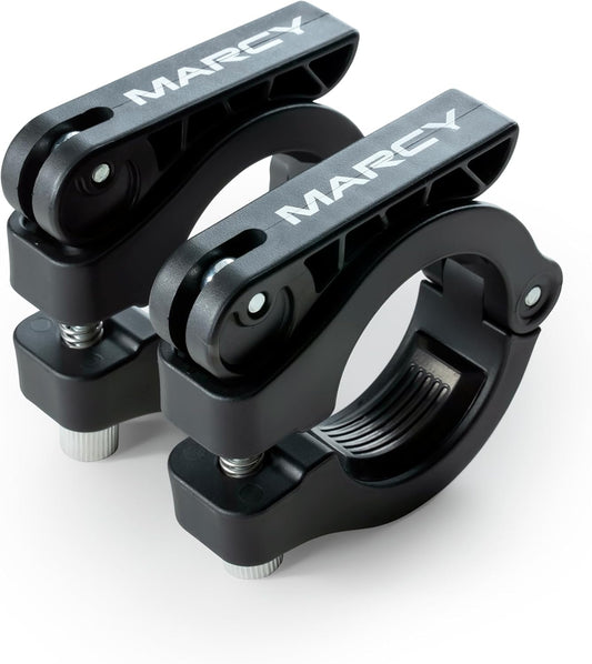 Marcy Adjustable Nylon Resin Olympic (2-inch) Barbell Lock Collar Clips with Quick Release Latch for Weight Training & Fitness Training, Black, OBC-8BK