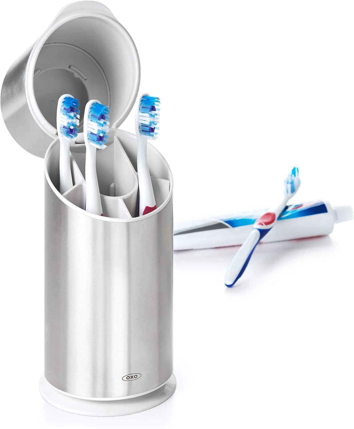 OXO Good Grips Stainless Steel Toothbrush Organizer 9.75 Inch