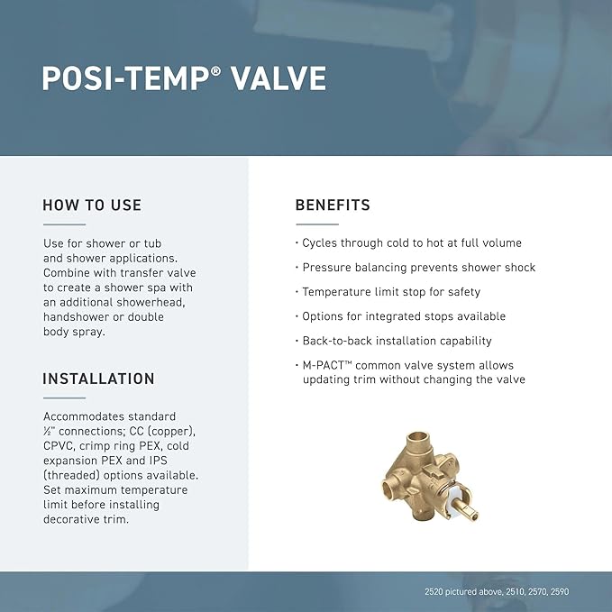 Moen TL2368EP Chateau Posi-Temp Eco-Performance Shower Trim Kit Valve Required, Chrome