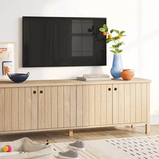 Livingstone Planked TV Stand for TVs up to 69" Natural - Threshold