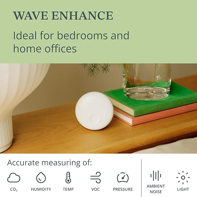 Airthings 2960 View Plus - Battery Powered Radon & Air Quality Monitor (PM, CO2, VOC, Humidity, Temp, Pressure)