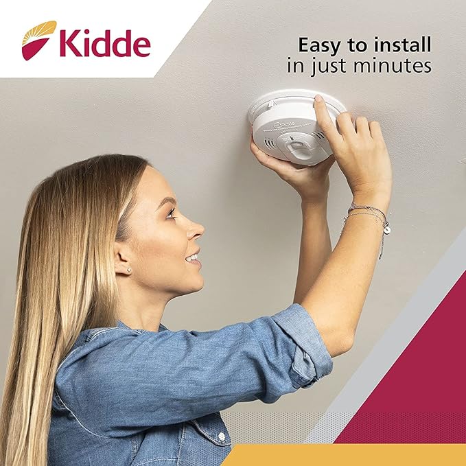 Kidde Hardwired Smoke & Carbon Monoxide Detector, AA Battery Backup Smoke Alarm, Interconnectable, LED Warning Light Indicators, 2 Pack