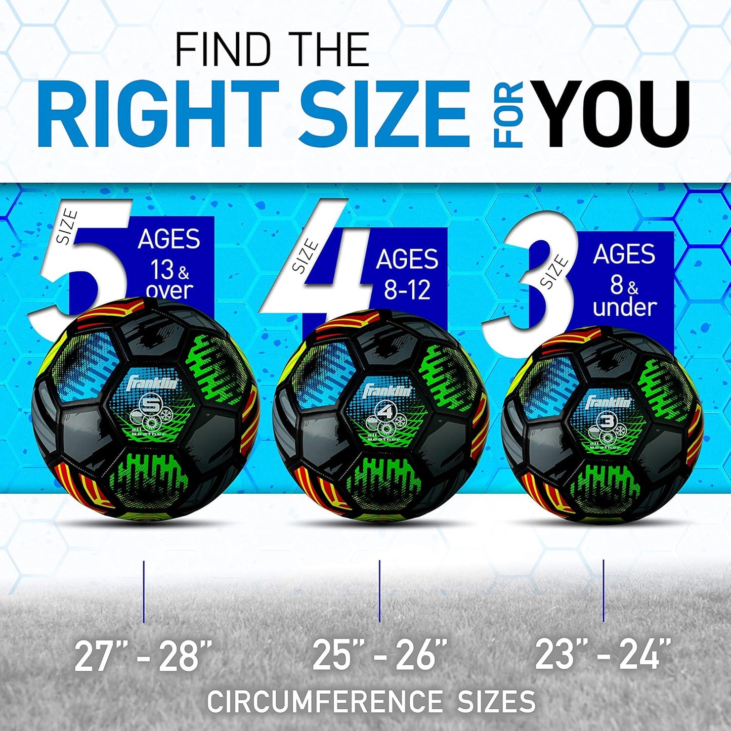 Franklin Sports Mystic Kids Soccer Ball - Size 3 Youth Soccer Ball - Soft Cover - Great for Kids and Toddlers - Air Pump Included, Size 3 - Ages 8 & Under