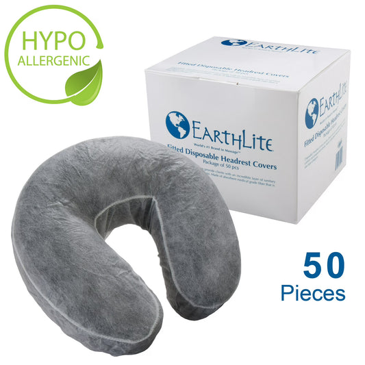 EARTHLITE Fitted Disposable Face Cradle Covers â€“ Medical-Grade, Soft, Non-Sticking Massage Headrest Covers for Massage Tables & Massage Chairs (50 count)