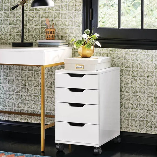 Loring Rolling Cabinet White - Threshold: Mobile Office Furniture Set with Drawers (Please be advised that sets may be missing pieces or otherwise incomplete.)