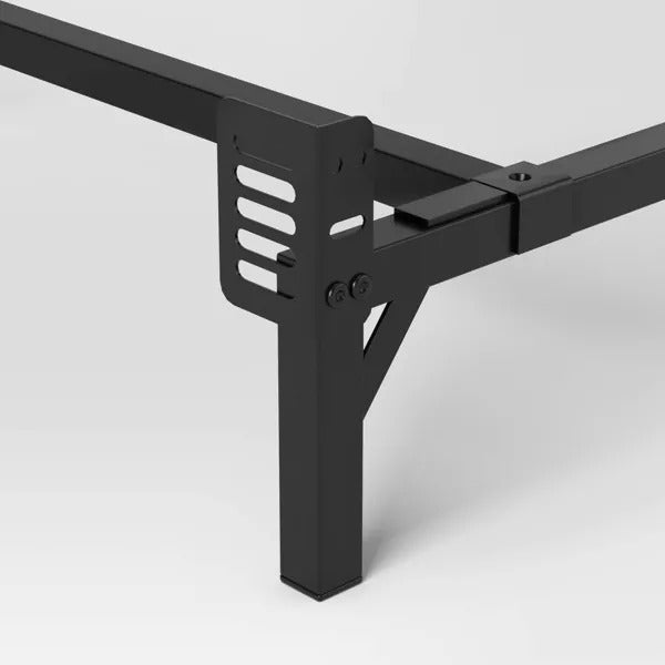 Adjustable Metal Bed Frame Black - Room Essentials: Queen, Full, Twin Sizes, with Center Beam Support